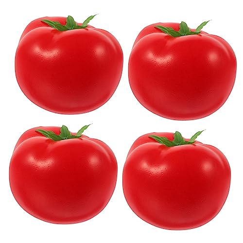 COOPHYA 4 Stück Nachahmung Tomate Lebensechtes Gemüse Gefälschte Gemüsedekoration Simulation Orange Tomate Gemüsemodell Gefälschtes Künstliche Pflanze Kleinkind Anlage Obst Plastik von COOPHYA