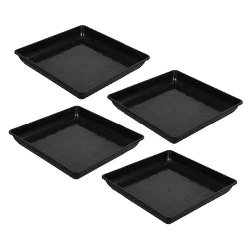 COOPHYA 4 Stück Teiliges Kunststoff Pflanzuntersetzer Pflanzschale Tropfschale für Blumentöpfe aus Robustem PP Material Wiederverwendbar Geeignet für Innen Außenbereich von COOPHYA