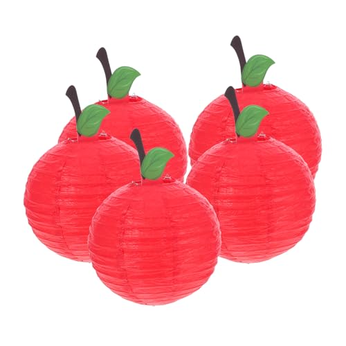 COOPHYA 5 Stück Obst Deko Laternen Zum Schulanfang Rustikale Kronleuchter Schirme Obst Party Dekoration Nordische Lampenschirme Geburtstagsparty Laternen Tischlampenabdeckungen von COOPHYA