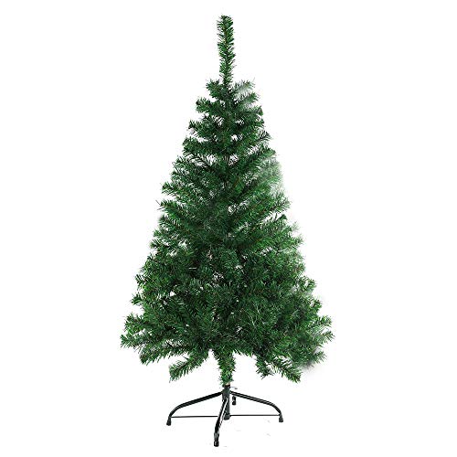 COOSNUG 120cm Weihnachtsbaum Künstlich Grün unechter Tannenbaum mit Metall Christbaum Ständer Schwer entflammbar von COOSNUG