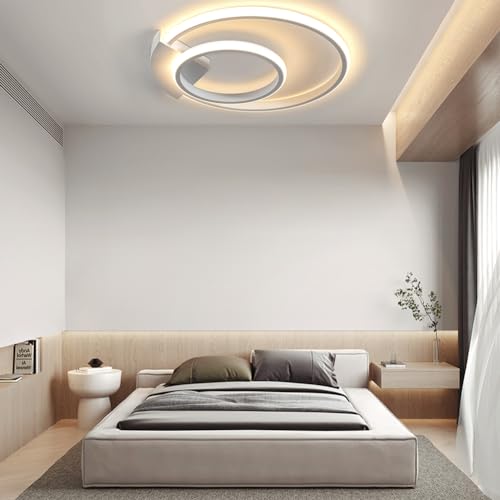COOSNUG LED Deckenleuchte 48W Weiß Rund 40x40cm Deckenlampe Dimmbar Wohnzimmer Lampe Modern Deckenleuchten Kueche Flur Schlafzimmer 2.4G Fernbedienung von COOSNUG