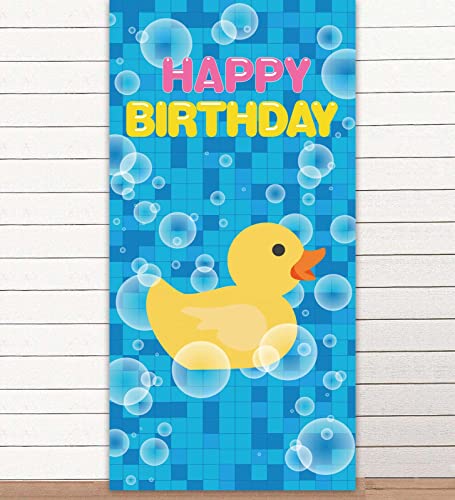 Süßes Cartoon-Foto-Banner mit Aufschrift "Happy Birthday", Foto-Requisiten, Tier-Thema, Dekoration für Geschlecht, Ente, Ente, Geburtstag, Party, Gastgeschenke, Dekorationen von COOSOAR