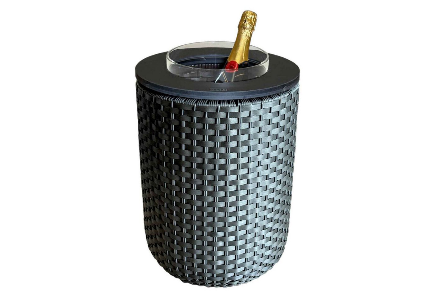 COOTAB Cooler Table Beistelltisch London Beistelltisch mit Acryl-Kühler 50 cm (1-St), Wetterfest, Pflegeleicht, Hitzebeständig, Verstellbare Füße von COOTAB Cooler Table