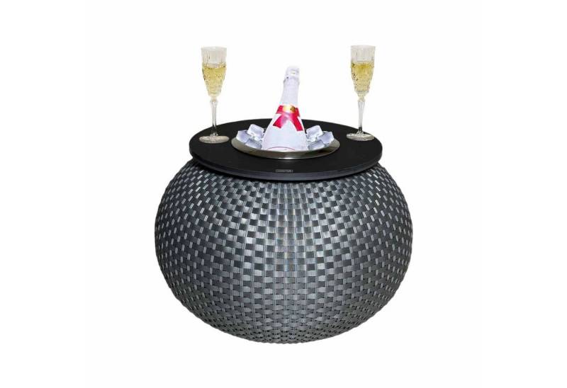 COOTAB Cooler Table Beistelltisch Milano Beistelltisch mit Edelstahl-Kühler 40 cm (1-St), Wetterfest, Pflegeleicht, Hitzebeständig, Verstellbare Füße von COOTAB Cooler Table