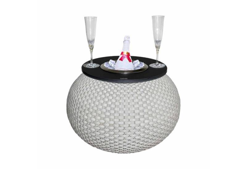 COOTAB Cooler Table Beistelltisch Milano Beistelltisch mit Edelstahl-Kühler 40 cm (1-St), Wetterfest, Pflegeleicht, Hitzebeständig, Verstellbare Füße von COOTAB Cooler Table