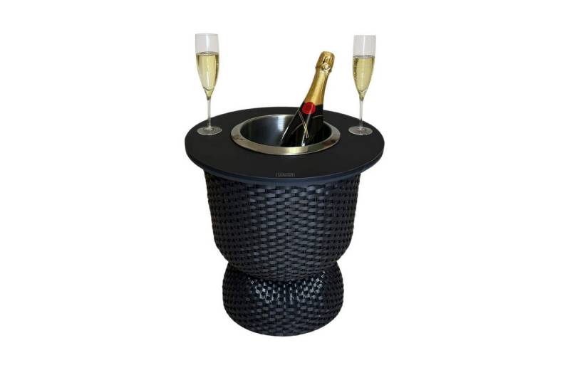 COOTAB Cooler Table Beistelltisch Paris Beistelltisch mit Edelstahl-Kühler 43 cm (1-St), Wetterfest, Pflegeleicht, Hitzebeständig von COOTAB Cooler Table