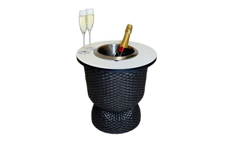COOTAB Cooler Table Beistelltisch Paris Beistelltisch mit Edelstahl-Kühler 43 cm (1-St), Wetterfest, Pflegeleicht, Hitzebeständig von COOTAB Cooler Table