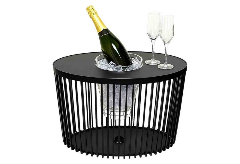 COOTAB Cooler Table Beistelltisch Stockholm Beistelltisch mit Acryl-Kühler 46 cm (1-St), Wetterfest, Pflegeleicht, Hitzebeständig, Stapelbar von COOTAB Cooler Table