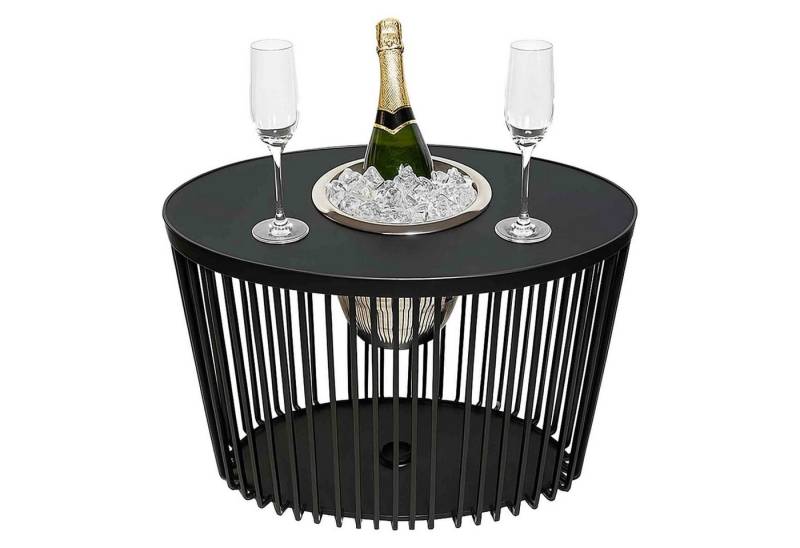 COOTAB Cooler Table Beistelltisch Stockholm Beistelltisch mit Edelstahl-Kühler 46 cm (1-St), Wetterfest, Pflegeleicht, Hitzebeständig, Stapelbar von COOTAB Cooler Table