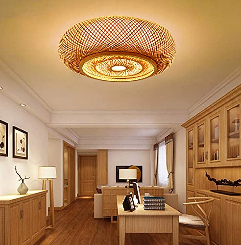 Vintage Deckenleuchte Natürlicher Bambus Rattan Deckenlamp Handbuch Weben Pendellampe E27 Runden Kronleuchter Hängelampe Esszimmer Studie Wohnzimmer Cafe Wohnzimmer Lampe Leuchten Pendelleuchte,60cm Vintage Deckenleuchte Natürlicher Bambus Rattan Deckenlamp Handbuch Weben Pendellampe E27 Runden Kronleuchter Hängelampe Esszimmer Studie Wohnzimmer Cafe Wohnzimmer Lampe Leuchten Pendelleuchte,60cm von COOYO