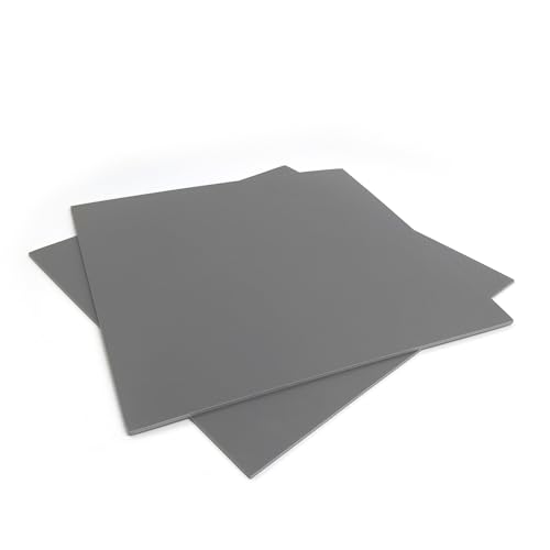 COOZEE 2er-Pack Weichgummi Linoldruck Platte, Flache Oberfläche Linolschnitt Set für Gravieren, Stempel, Bastel und Druckprojekte, 30 x 30 cm von COOZEE