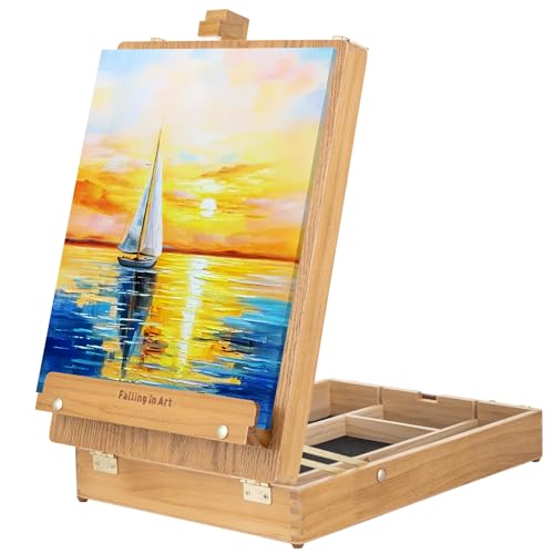 COOZEE Tabletop Eundel Speicherbox, Sketchbox -Desktop -Staffelei zum Malen, Einstellbare Künstler, die Staffelei für Anfänger und Profis zeichnen COOZEE Tabletop Eundel Speicherbox, Sketchbox -Desktop -Staffelei zum Malen, Einstellbare Künstler, die Staffelei für Anfänger und Profis zeichnen von COOZEE