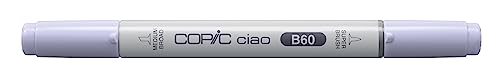 COPIC Ciao Marker Typ B - 60, Pale Blue Gray, vielseitiger Layoutmarker, alkoholbasiert, mit einer mittelbreiten und einer Brush-Spitze von Copic