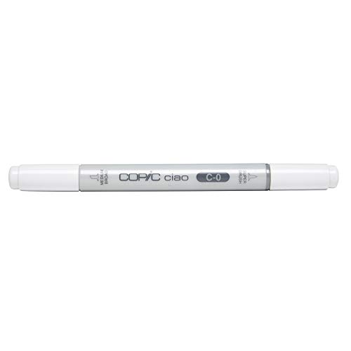 COPIC Ciao Marker Typ C - 0, cool gray No. 0, vielseitiger Layoutmarker, mit einer mittelbreiten und einer Brush-Spitze COPIC Ciao Marker Typ C - 0, cool gray No. 0, vielseitiger Layoutmarker, mit einer mittelbreiten und einer Brush-Spitze von Copic