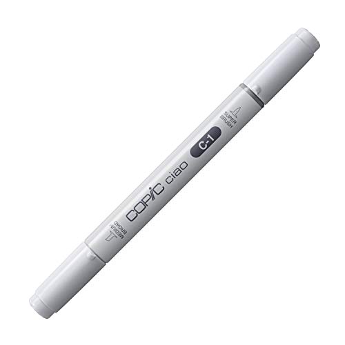 COPIC Ciao Marker Typ C - 1, cool gray No. 1, vielseitiger Layoutmarker, mit einer mittelbreiten und einer Brush-Spitze COPIC Ciao Marker Typ C - 1, cool gray No. 1, vielseitiger Layoutmarker, mit einer mittelbreiten und einer Brush-Spitze von Copic