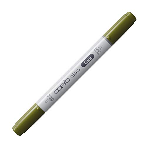 COPIC Ciao Marker Typ G - 99, Olive, vielseitiger Layoutmarker, mit einer mittelbreiten und einer Brush-Spitze von Copic