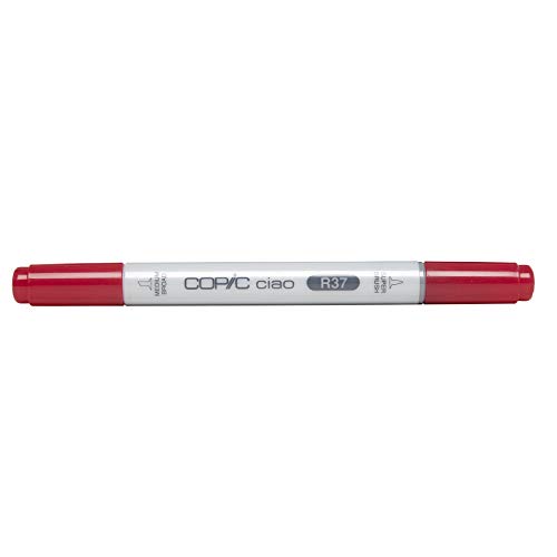 COPIC Ciao Marker Typ R - 37, Carmine, vielseitiger Layoutmarker, alkoholbasiert, mit einer mittelbreiten und einer Brush-Spitze von Copic