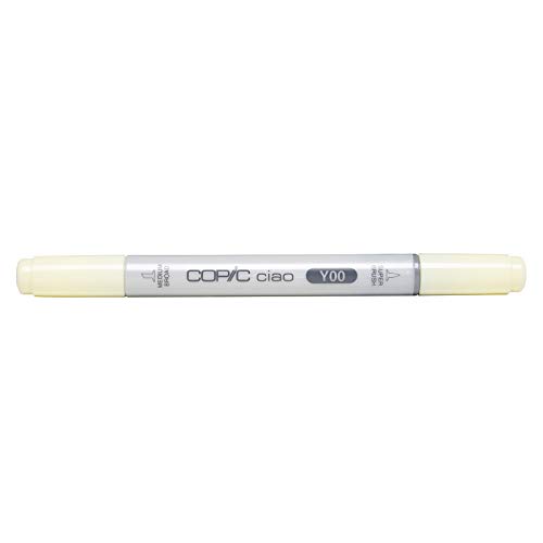COPIC Ciao Marker Typ Y - 00, Barium Yellow, vielseitiger Layoutmarker, alkoholbasiert, mit einer mittelbreiten und einer Brush-Spitze von Copic