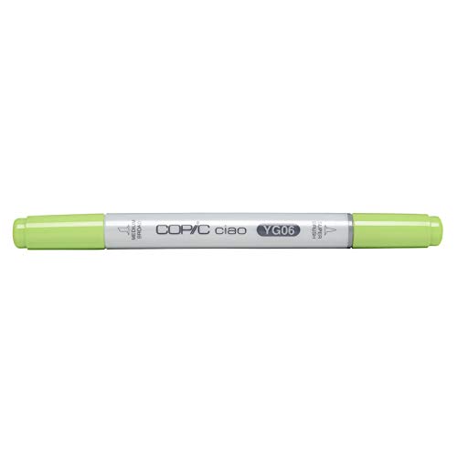 COPIC Ciao Marker Typ YG - 06, Yellowish Green, vielseitiger Layoutmarker, mit einer mittelbreiten und einer Brush-Spitze von Copic