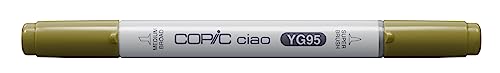 COPIC Ciao Marker Typ YG - 95, Pale Olive, vielseitiger Layoutmarker, mit einer mittelbreiten und einer Brush-Spitze von Copic