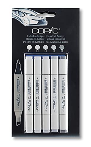 COPIC Classic Set "Industriedesign", 5 Twin Marker mit einer mittelbreiten und einer feinen Spitze COPIC Classic Set "Industriedesign", 5 Twin Marker mit einer mittelbreiten und einer feinen Spitze von Copic