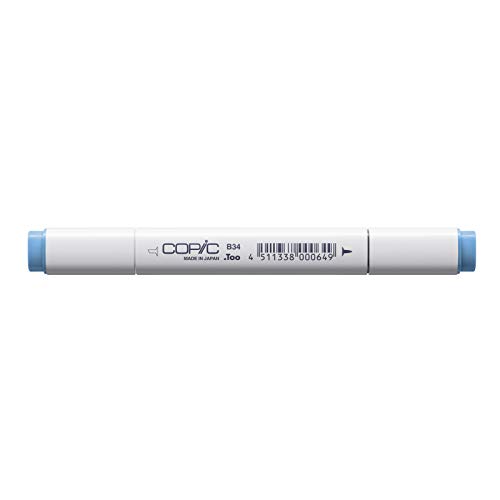 COPIC Classic Marker Typ B - 34, Manganese Blue, professioneller Layoutmarker, mit einer breiten und einer feinen Spitze von Copic