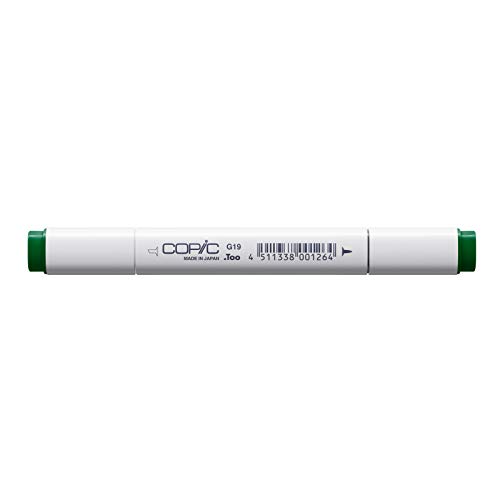 COPIC Classic Marker Typ G - 19, Bright Parrot Green, professioneller Layoutmarker, mit einer breiten und einer feinen Spitze von Copic