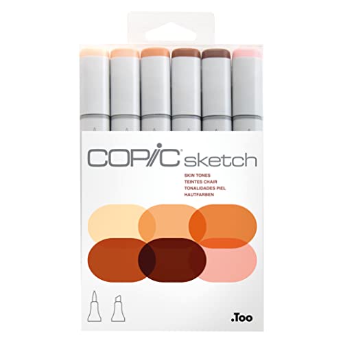 Copic Sketch Set Skin Tones, 6 Stück, multi, 1-pack von Copic