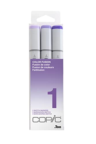 COPIC Sketch Marker Set "Color Fusion 1", 3 Farben, professionellee Pinsel-Marker mit einer flexiblen und einer mittelbreiten Spitze COPIC Sketch Marker Set "Color Fusion 1", 3 Farben, professionellee Pinsel-Marker mit einer flexiblen und einer mittelbreiten Spitze von Copic