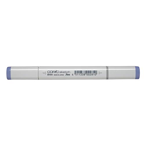 COPIC Sketch Marker Typ BV - 04, Blue Berry, professioneller Pinselmarker, mit einer Super-Brush-Spitze und einer Medium-Broad-Spitze von Copic