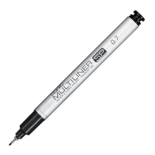 Multiliner SP black 0,7 mm, hochwertiger Fineliner aus Aluminium, mit schwarzer, wasserfester Pigmenttusche, für Skizzen, Zeichnungen und Illustrationen von Copic