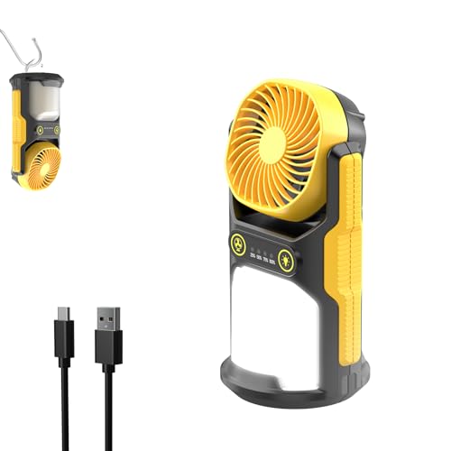 COPPA Camping Ventilator mit LED Licht, LF-01 Tragbar Zelt Ventilator USB Wiederaufladbarer 3 Geschwindig 4 Lichtmodi 270° Faltbare Campingventilator mit Laterne für Reisen Grillen Outdoor COPPA Camping Ventilator mit LED Licht, LF-01 Tragbar Zelt Ventilator USB Wiederaufladbarer 3 Geschwindig 4 Lichtmodi 270° Faltbare Campingventilator mit Laterne für Reisen Grillen Outdoor von COPPA