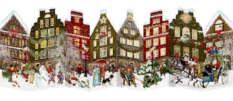 COPPENRATH DIE SPIEGELBURG Adventskalender Nostalgisches Häuserleporello von COPPENRATH DIE SPIEGELBURG