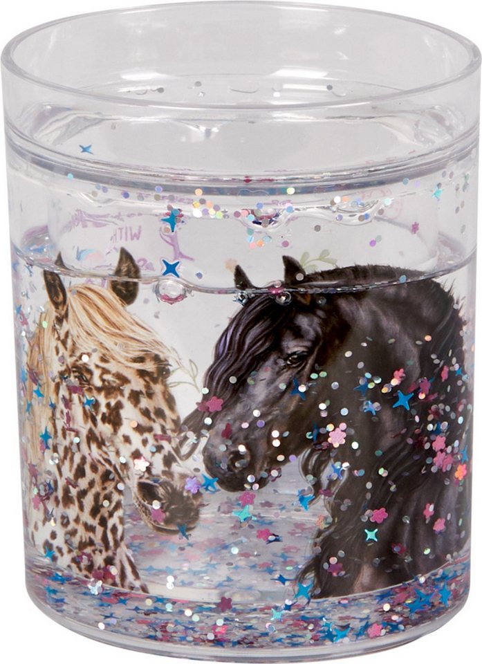 COPPENRATH DIE SPIEGELBURG Aufbewahrungsbox Glitzer-Stifteköcher Pferdefreunde (Set, 1 St., 1), mit Glitzerteilchen in der Doppelwand von COPPENRATH DIE SPIEGELBURG