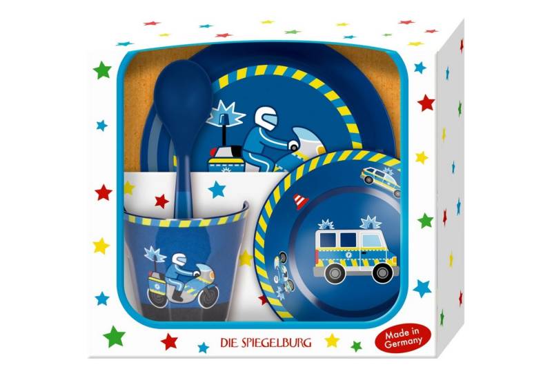 COPPENRATH DIE SPIEGELBURG Kindergeschirr-Set 18256 Geschirr Geschenkset Polizei - Wenn ich mal groß von COPPENRATH DIE SPIEGELBURG
