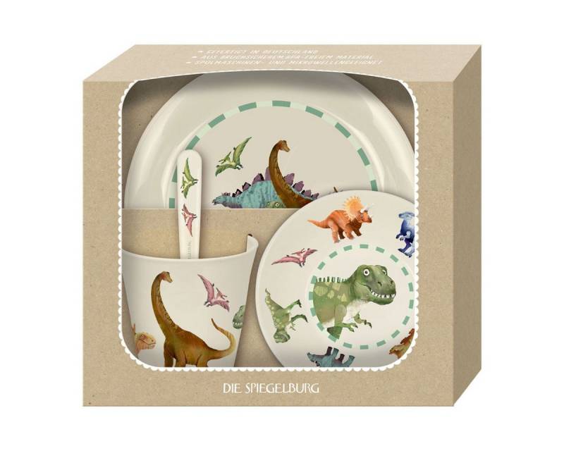 COPPENRATH DIE SPIEGELBURG Kindergeschirr-Set Coppenrath 21973 - Die Spiegelburg - Dino Friends - Geschirr Geschenks von COPPENRATH DIE SPIEGELBURG