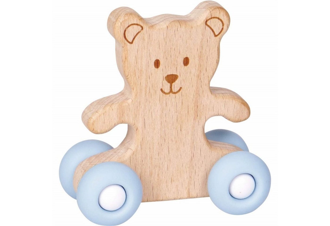 COPPENRATH DIE SPIEGELBURG Schnuffeltuch 15821 Schiebe-Teddy aus Holz BabyGlück, hellblau von COPPENRATH DIE SPIEGELBURG