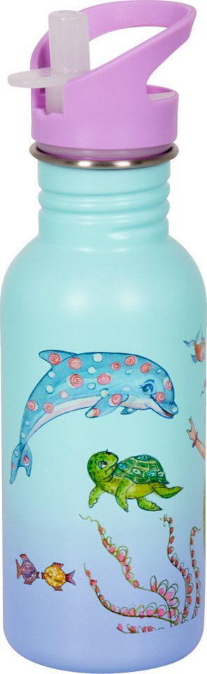 COPPENRATH DIE SPIEGELBURG Trinkflasche Edelstahlflasche - Nella Nixe (ca. 0,5 l), mit leicht zu öffnendem Deckel und Reinigungsbürste von COPPENRATH DIE SPIEGELBURG