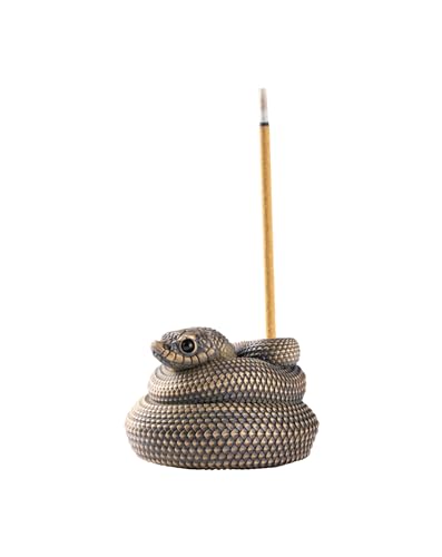 COPPERTIST.WU Hognose Schlangen-Räucherstäbchenhalter, Räuchergefäß, Statue Skulptur für Heim Schreibtisch Dekor Ornamente (Messing) von COPPERTIST.WU