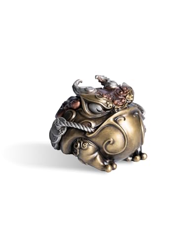 COPPERTIST.WU Kröte Statue Tierskulpturen Münzenhalter Home Decor Handmade Arts Dekoration Metall Ornament für Home Decor von COPPERTIST.WU