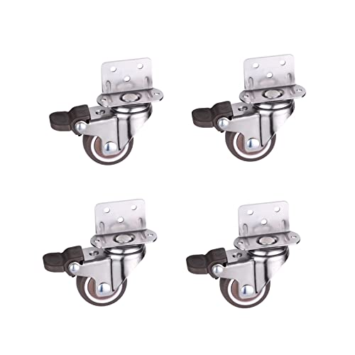 2er Pack Castor 1-2 Zoll L-Typ Lenkrollen aus Gummi für Möbel und Werkbänke 2er Pack Castor 1-2 Zoll L-Typ Lenkrollen aus Gummi für Möbel und Werkbänke von COQALINEX