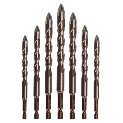 Gewindebohrerset, Hartmetall Stahl Hex Schaft Bohrer Bits Set for Fliesen Glas Keramik Beton Ziegel 3-12mm(6 8 mm (4pcs)) von COQALINEX