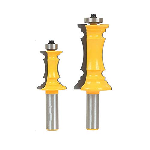 Hartmetall-Schaftfräser, 2er-Pack Crown Gehrungs- und Gehrungsrahmen-Formfräser for Tür- und Schubladenpaneele, 1/2 Zoll Wolframkarbid mit Lager von COQALINEX