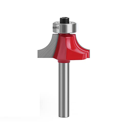 Hartmetall-Schaftfräser, Wolframkarbid-Fräser-Stückchen Roundover-Spitzenlager 1/4 Zoll-Schaft-mehrere Größen for Holz von COQALINEX