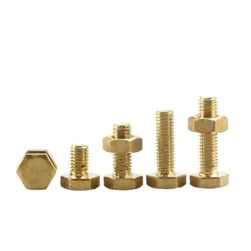 Sechskantschrauben, Messing-Außensechskantschrauben und -muttern, 2er-Set, M8, M10, M12 Sechskantschrauben, Messing-Außensechskantschrauben und -muttern, 2er-Set, M8, M10, M12 von COQALINEX