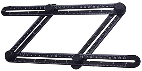Winkelmesser, Winkellineal, Vierfach-Lineal, Winkellineal, Multifunktions-Vierkant-Lineal, Kunststoff-Holzbearbeitungs-Klapplineal, speziell geformter Fliesenlineal-Winkelmesser von COQALINEX