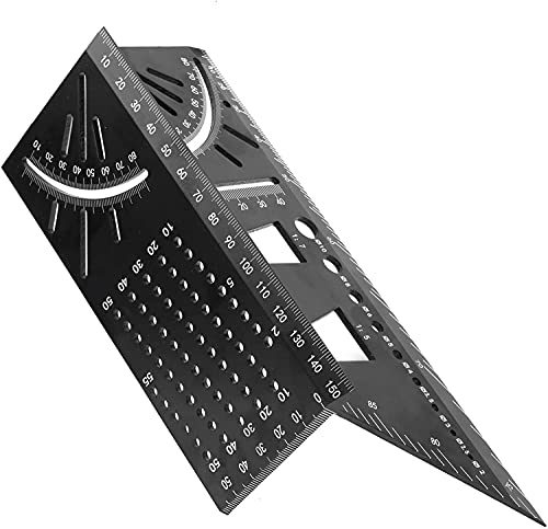 Winkelsucher, Winkellineal, Aluminiumlegierung 45°90° Anreißwinkellineal 3D-Stopppunktlehre for die Holzbearbeitung 3D-Winkelmesser von COQALINEX