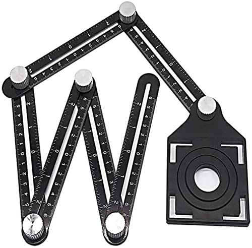 Winkelsucher, Winkellineal, Winkellineal mit Digitalanzeige for Wand- und Bodenfliesen, Sechsfach-Lineal aus Aluminiumlegierung, universelles Perforationsartefakt, Fliesenöffnungssucher, Winkelmesser Winkelsucher, Winkellineal, Winkellineal mit Digitalanzeige for Wand- und Bodenfliesen, Sechsfach-Lineal aus Aluminiumlegierung, universelles Perforationsartefakt, Fliesenöffnungssucher, Winkelmesser von COQALINEX