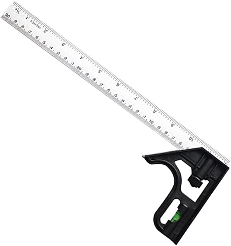 Winkelsucher, Winkellineal, gerades rechtwinkliges Lineal aus Metall for die Holzbearbeitung, horizontaler Geschwindigkeitswinkelmesser, Messwerkzeug, Winkelmesser von COQALINEX