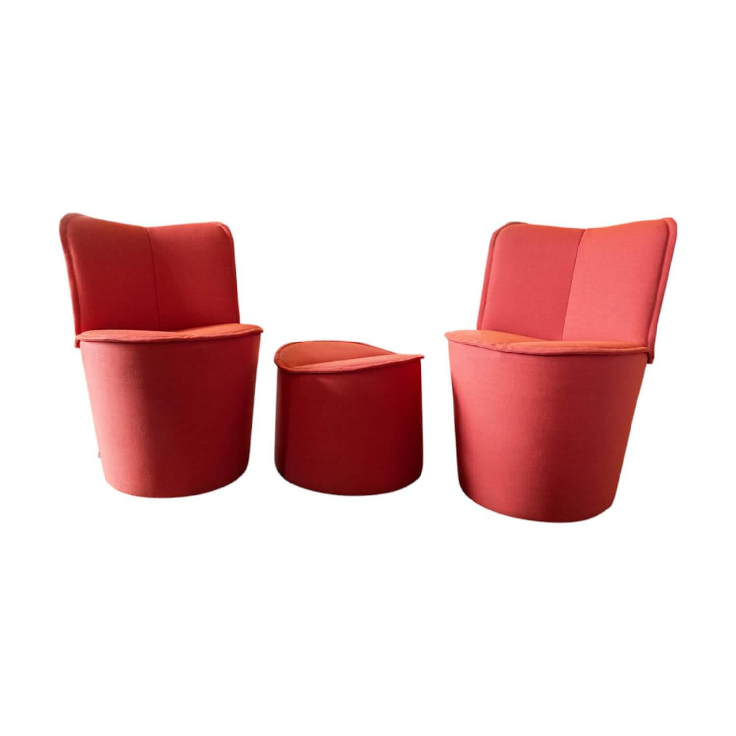 3er Set Sessel Nenou Mit Hocker Stoff 9584 Pink Drehteller Mit Rückholfeder 3er Set Sessel Nenou Mit Hocker Stoff 9584 Pink Drehteller Mit Rückholfeder von COR